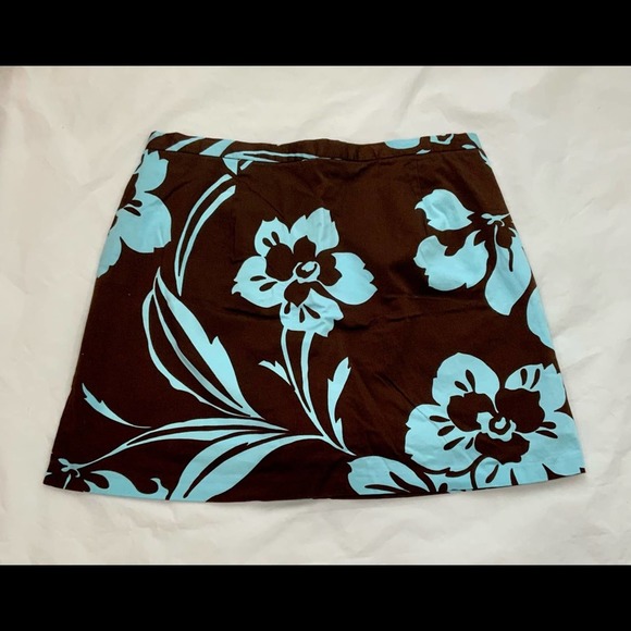 Larry Levine Pants - Skort by Larry Levine Woman brown and teal size 16 w